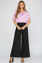 Load image into Gallery viewer, Women’s Draped Cowl-Neck Blouse – Dolman Sleeves, Relaxed Straight Fit, Office-to-Event Top