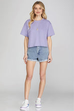 Load image into Gallery viewer, Women’s Loose Fit Drop Shoulder Short Sleeve T-Shirt – Casual Cropped Basic Top