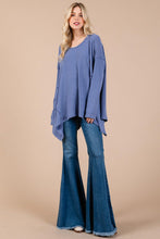 Load image into Gallery viewer, Women’s Oversized Drop-Shoulder Long Sleeve Knit Top – Relaxed Fit, Soft Draped Tunic Style