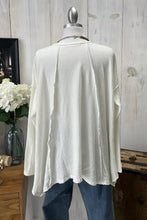 Load image into Gallery viewer, Women’s Oversized Drop-Shoulder Long Sleeve Knit Top – Relaxed Fit, Soft Draped Tunic Style