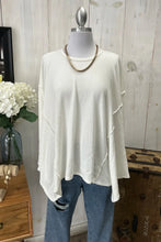 Load image into Gallery viewer, Women’s Oversized Drop-Shoulder Long Sleeve Knit Top – Relaxed Fit, Soft Draped Tunic Style